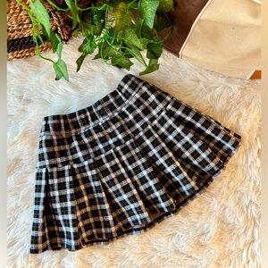 Abercrombie Kids Black and White Plaid Skort Mini Skirt With Shorts